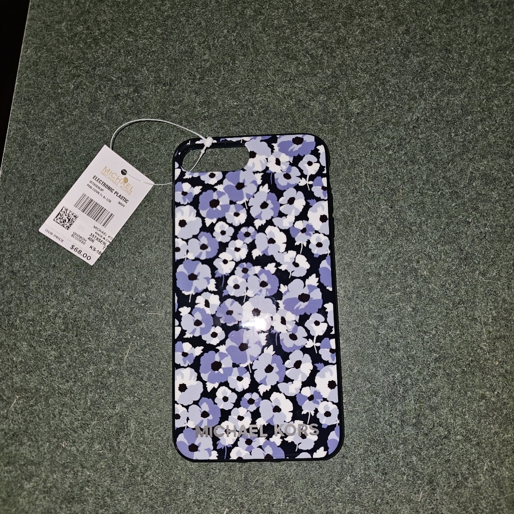 Michael Kors Floral Phone Case - Blue and White